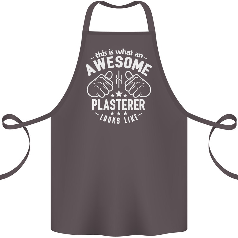 An Awesome Plasterer Looks Like Cotton Apron 100% Organic Dark Grey