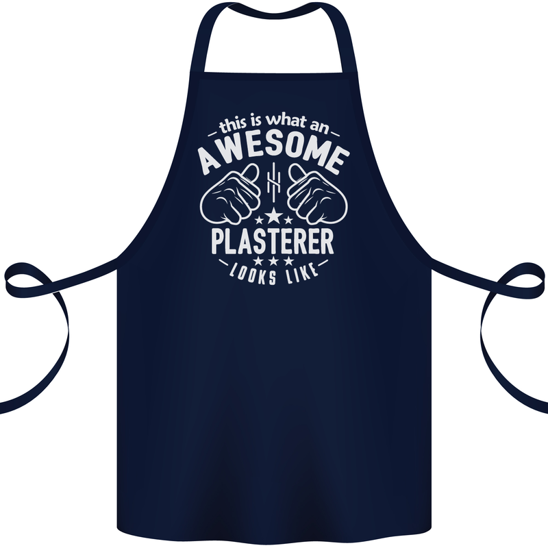 An Awesome Plasterer Looks Like Cotton Apron 100% Organic Navy Blue