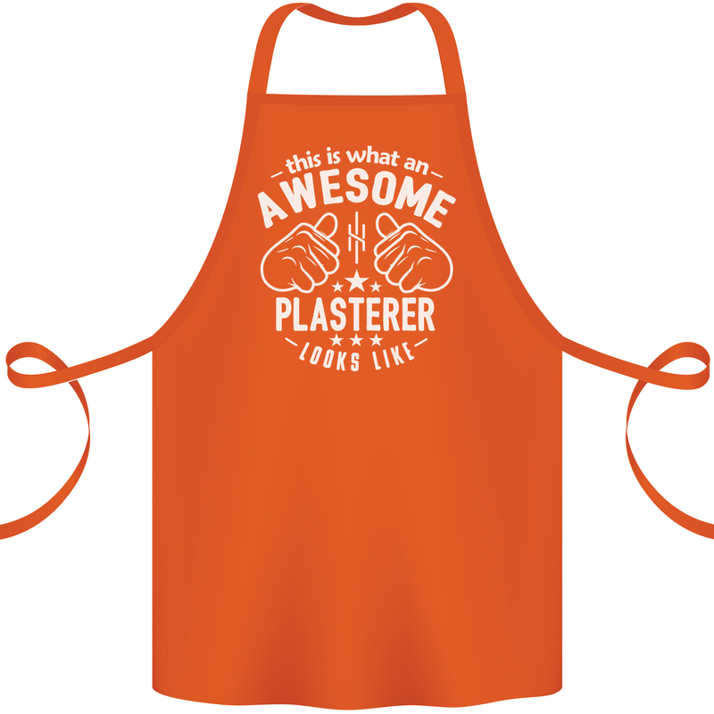 An Awesome Plasterer Looks Like Cotton Apron 100% Organic Orange