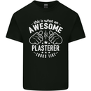An Awesome Plasterer Looks Like Mens Cotton T-Shirt Tee Top Black