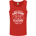 An Awesome Plasterer Looks Like Mens Vest Tank Top Red