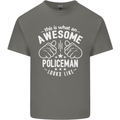 An Awesome Policeman Looks Like Mens Cotton T-Shirt Tee Top Charcoal