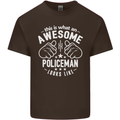 An Awesome Policeman Looks Like Mens Cotton T-Shirt Tee Top Dark Chocolate