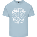 An Awesome Policeman Looks Like Mens Cotton T-Shirt Tee Top Light Blue