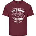An Awesome Policeman Looks Like Mens Cotton T-Shirt Tee Top Maroon