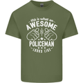 An Awesome Policeman Looks Like Mens Cotton T-Shirt Tee Top Military Green