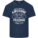 An Awesome Policeman Looks Like Mens Cotton T-Shirt Tee Top Navy Blue
