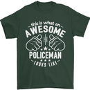An Awesome Policeman Looks Like Mens T-Shirt Cotton Gildan Forest Green