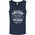 An Awesome Policeman Looks Like Mens Vest Tank Top Navy Blue