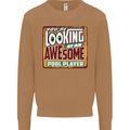 An Awesome Pool Player Mens Sweatshirt Jumper Caramel Latte