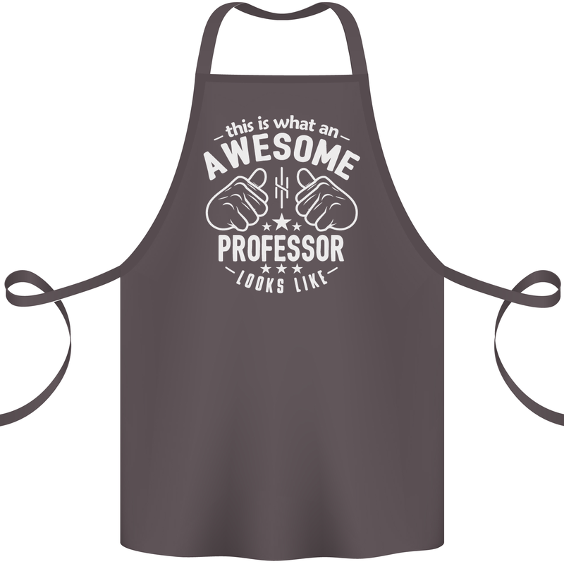 An Awesome Professor Looks Like Cotton Apron 100% Organic Dark Grey