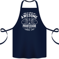An Awesome Professor Looks Like Cotton Apron 100% Organic Navy Blue