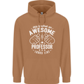 An Awesome Professor Looks Like Mens 80% Cotton Hoodie Caramel Latte