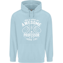 An Awesome Professor Looks Like Mens 80% Cotton Hoodie Light Blue