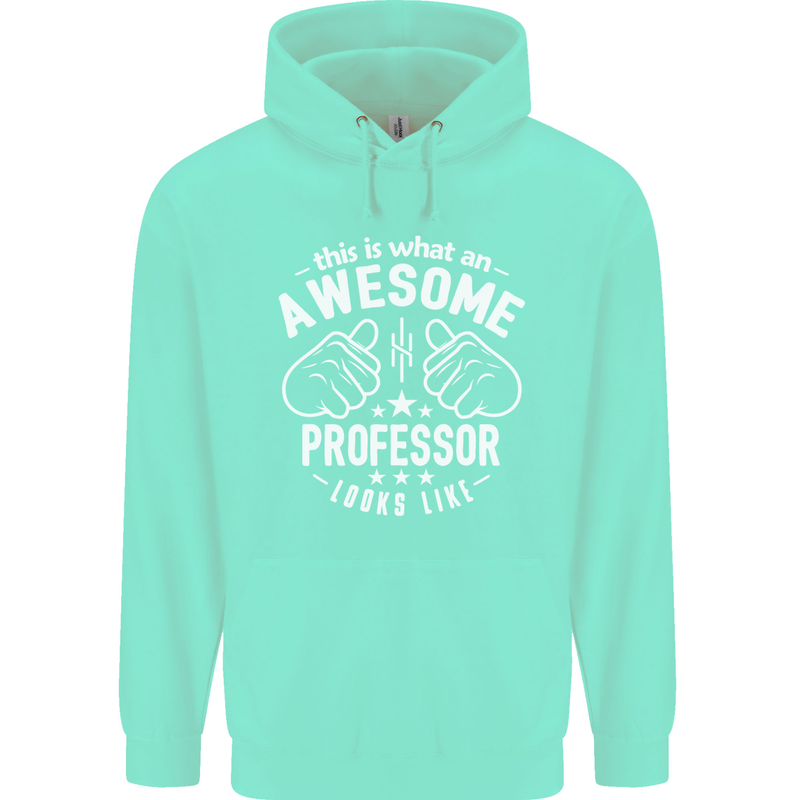 An Awesome Professor Looks Like Mens 80% Cotton Hoodie Peppermint