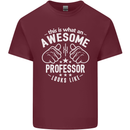 An Awesome Professor Looks Like Mens Cotton T-Shirt Tee Top Maroon