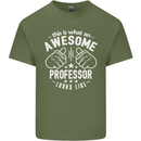 An Awesome Professor Looks Like Mens Cotton T-Shirt Tee Top Military Green