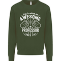 An Awesome Professor Looks Like Mens Sweatshirt Jumper Forest Green