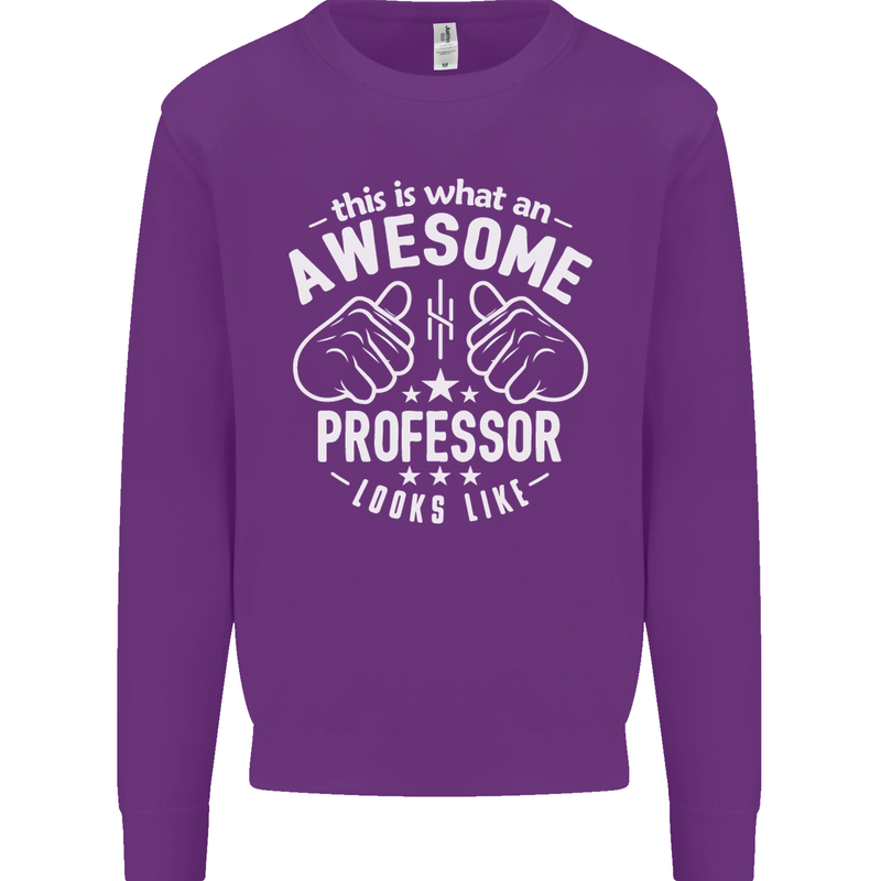 An Awesome Professor Looks Like Mens Sweatshirt Jumper Purple