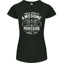 An Awesome Professor Looks Like Womens Petite Cut T-Shirt Black