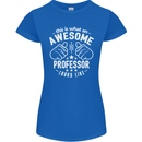 An Awesome Professor Looks Like Womens Petite Cut T-Shirt Royal Blue