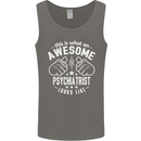 An Awesome Psychiatrist Looks Like Mens Vest Tank Top Charcoal