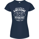 An Awesome Psychiatrist Looks Like Womens Petite Cut T-Shirt Navy Blue