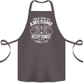 An Awesome Receptionist Looks Like Cotton Apron 100% Organic Dark Grey