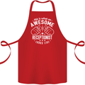 An Awesome Receptionist Looks Like Cotton Apron 100% Organic Red