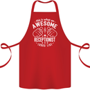 An Awesome Receptionist Looks Like Cotton Apron 100% Organic Red