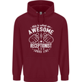An Awesome Receptionist Looks Like Mens 80% Cotton Hoodie Maroon