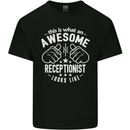 An Awesome Receptionist Looks Like Mens Cotton T-Shirt Tee Top Black