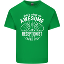 An Awesome Receptionist Looks Like Mens Cotton T-Shirt Tee Top Irish Green