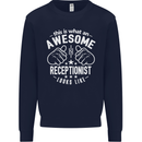 An Awesome Receptionist Looks Like Mens Sweatshirt Jumper Navy Blue