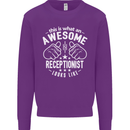 An Awesome Receptionist Looks Like Mens Sweatshirt Jumper Purple