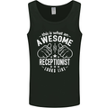 An Awesome Receptionist Looks Like Mens Vest Tank Top Black