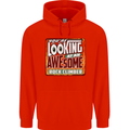 An Awesome Rock Climber Childrens Kids Hoodie Bright Red