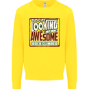 An Awesome Rock Climber Kids Sweatshirt Jumper Yellow