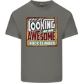 An Awesome Rock Climber Kids T-Shirt Childrens Charcoal
