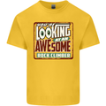 An Awesome Rock Climber Kids T-Shirt Childrens Yellow
