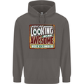 An Awesome Rock Climber Mens 80% Cotton Hoodie Charcoal