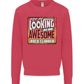 An Awesome Rock Climber Mens Sweatshirt Jumper Heliconia