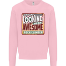 An Awesome Rock Climber Mens Sweatshirt Jumper Light Pink