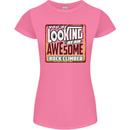 An Awesome Rock Climber Womens Petite Cut T-Shirt Azalea