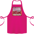 An Awesome Rugby Player Funny Union Cotton Apron 100% Organic Pink
