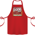 An Awesome Rugby Player Funny Union Cotton Apron 100% Organic Red