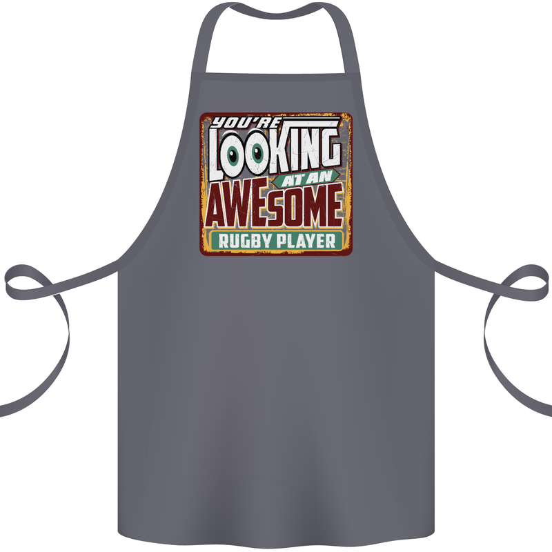 An Awesome Rugby Player Funny Union Cotton Apron 100% Organic Steel