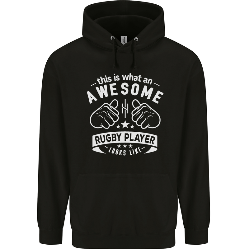 An Awesome Rugby Player Looks Like Union Childrens Kids Hoodie Black