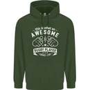 An Awesome Rugby Player Looks Like Union Childrens Kids Hoodie Forest Green