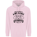 An Awesome Rugby Player Looks Like Union Childrens Kids Hoodie Light Pink